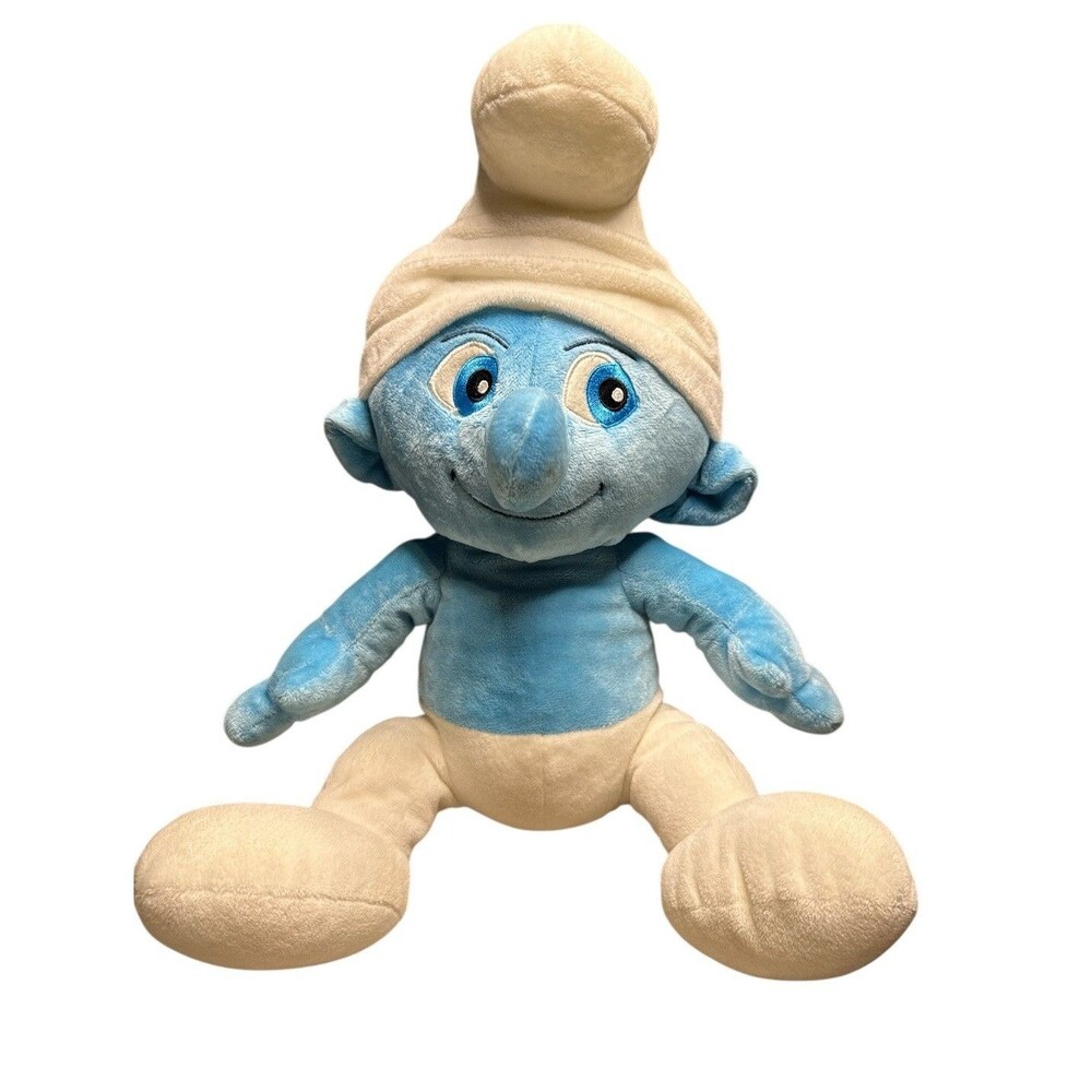Build A Bear Smurf Plush Stuffed Toy 2011 Retired Blue Friend Clumsy‎ 16"